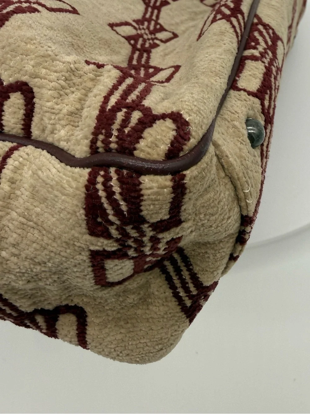BALENCIAGA BB MONOGRAM WOVEN JACQUARD TOTE BAG VINTAGE RARE FIND GREAT CONDITION